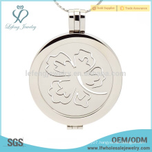 Flower cage silver locket designs, coin pendant jewelry